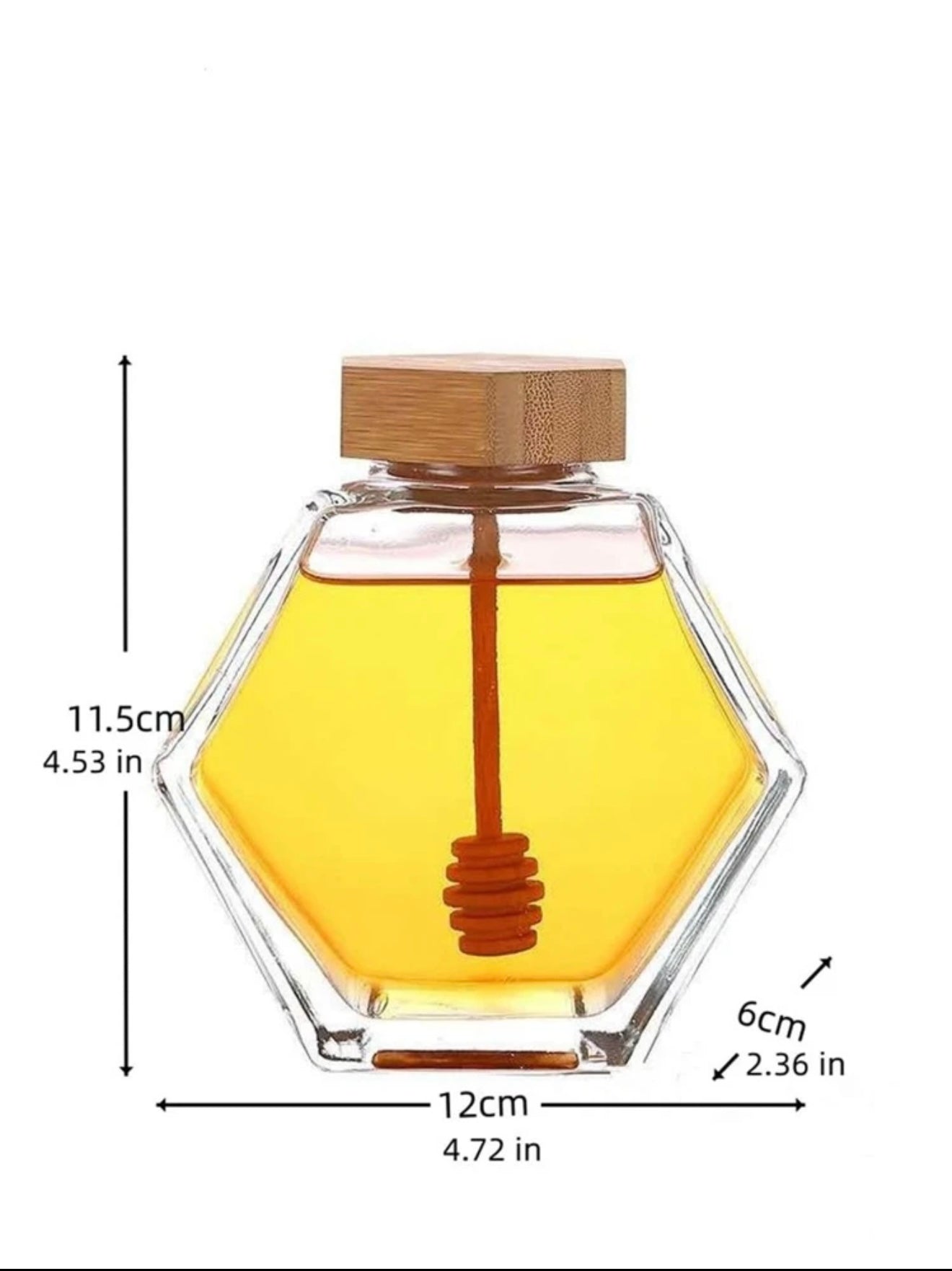 Récipient de miel en verre avec couvercle