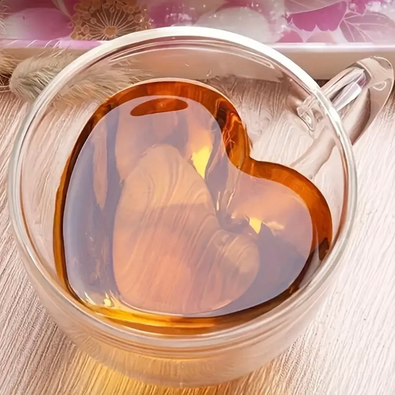 Mug en verre en forme de Coeur