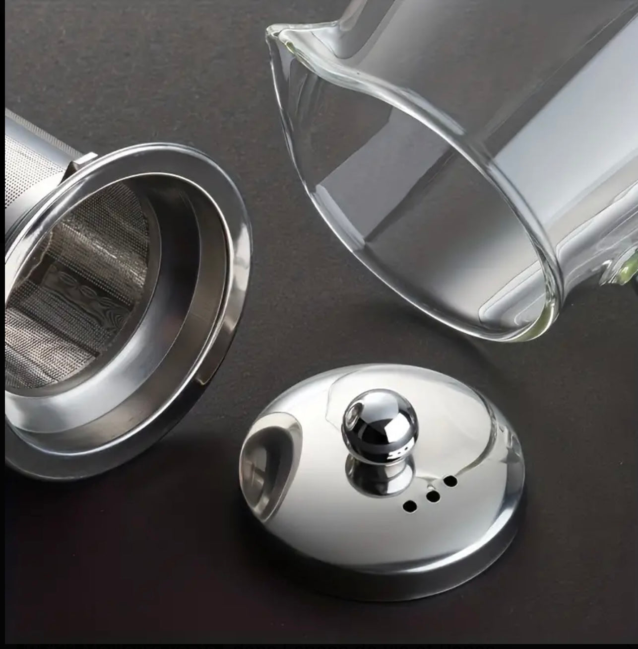 Elégant pot à thé en verre