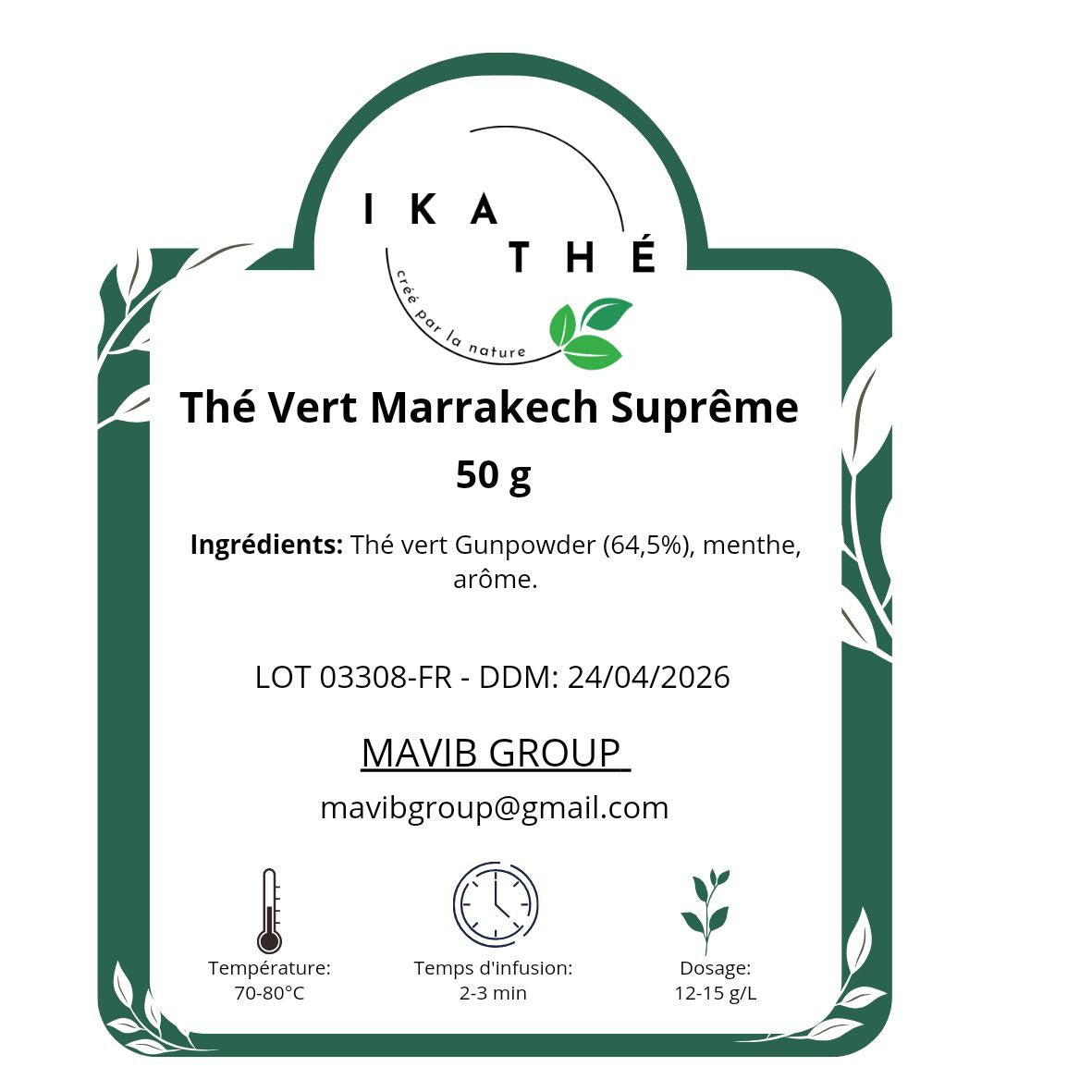 Thé Vert Marrakech Bio
