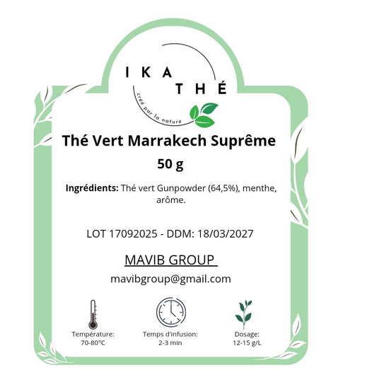 Thé Vert  Marrakech Bio