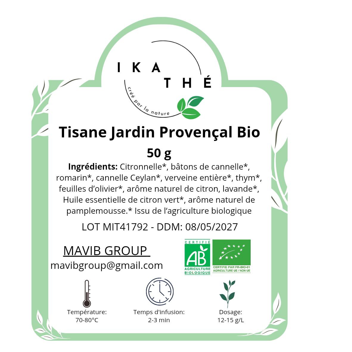 Tisane Jardin Provençal Bio