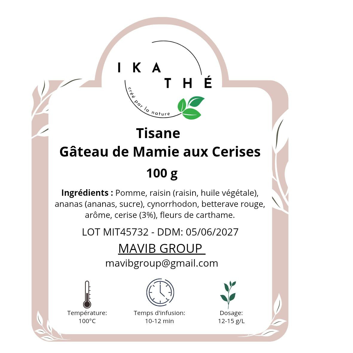 Tisane Gâteau de Mamie aux Cerises