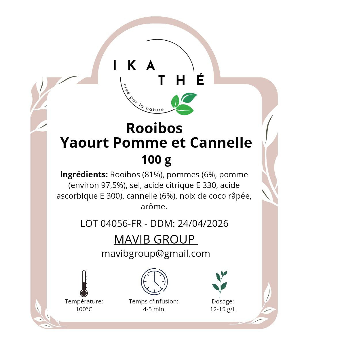 Rooibos Yaourt Pomme et Cannelle