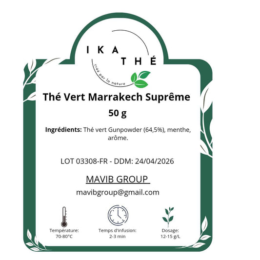 Thé Vert  Marrakech Bio